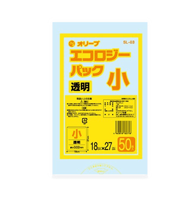 オリーブ本舗オリジナル【オリーブ エコロジーパック0.02mm 3Lゴミ袋】50枚