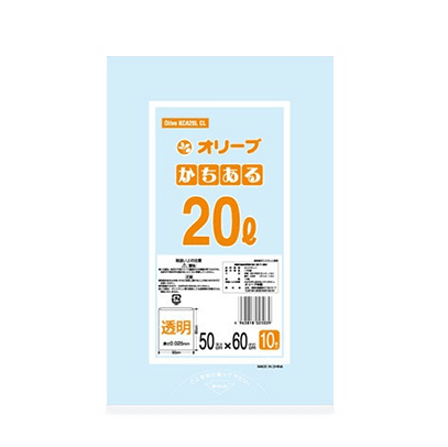 オリーブ本舗オリジナル【オリーブ かちある0.025mm 20Lゴミ袋】10枚