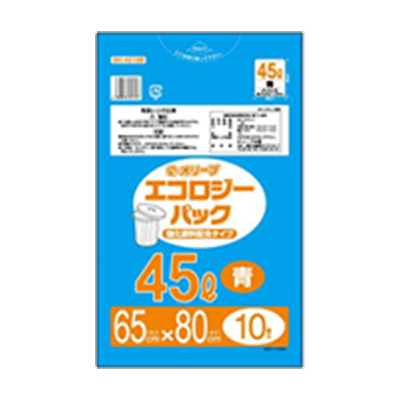 オリーブ本舗オリジナル【オリーブ エコロジーパック0.015mm 45Lゴミ袋】10枚